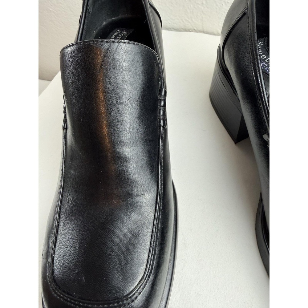 Skechers Y2K Black Platform Chunky Loafer Shoe Sz 8.5 Womens Grunge Goth Witchy - Picture 14 of 16
